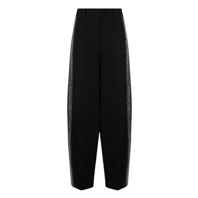 THE ATTICO - Rhinestones Detail Gabardine Trousers