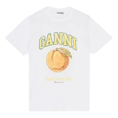 GANNI - Peach Cotton T-shirt