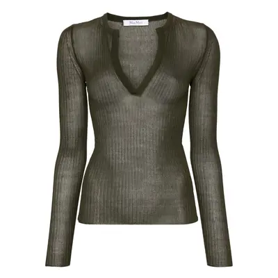 MAX MARA - V-necked Silk Top