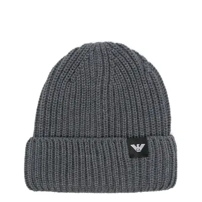 EMPORIO ARMANI - Logo Wool Beanie