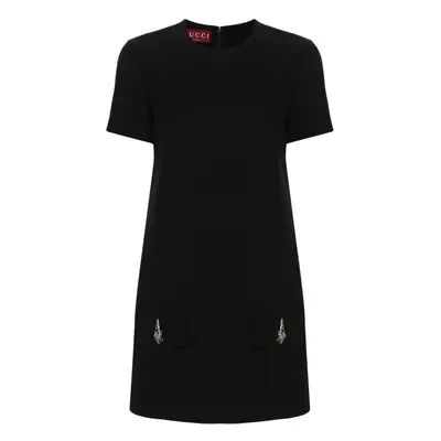 GUCCI - Wool And Silk Blend Mini Dress