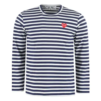 COMME DES GARCONS PLAY - Logo Striped Cotton T-shirt