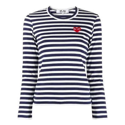 COMME DES GARCONS PLAY - Logo Striped Cotton T-shirt