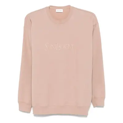 SAINT LAURENT - Logo Cotton Sweatshirt