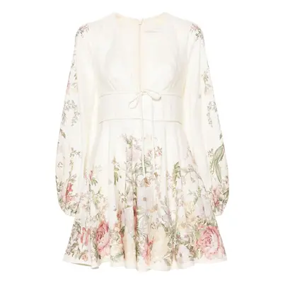 ZIMMERMANN - Floral Print Linen Mini Dress