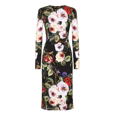 DOLCE & GABBANA - Printed Silk Midi Dress