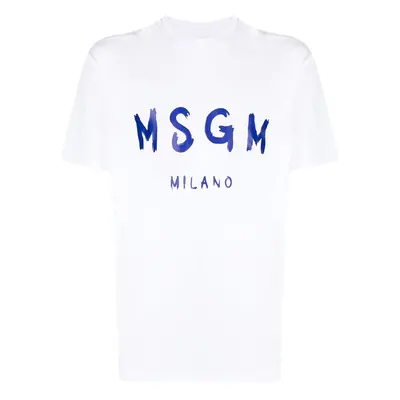 MSGM - Cotton T-shirt With Logo