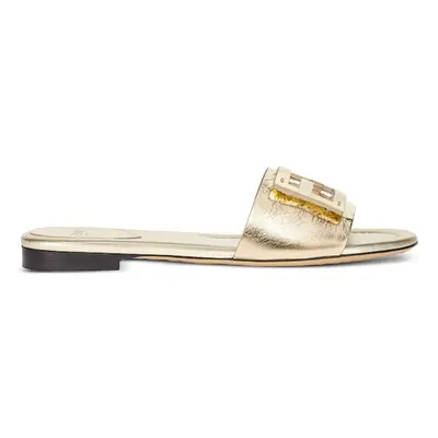 FENDI - Baguette Leather Flat Sandals