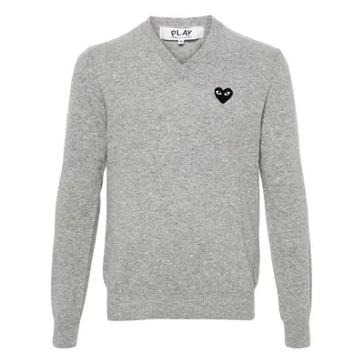 COMME DES GARCONS PLAY - V-necked Wool Sweater