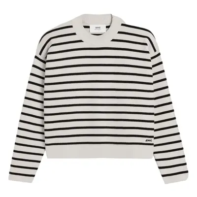 AMI PARIS - Striped Organic Cotton Sweater