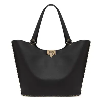 VALENTINO GARAVANI - Rockstud Leather Shopping Bag