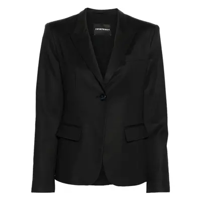 EMPORIO ARMANI - Cotton Blend Single-breasted Blazer