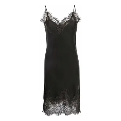 GOLDHAWK - Lace-trim Velvet Slip Dress