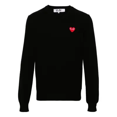 COMME DES GARCONS PLAY - Wool V-necked Sweater