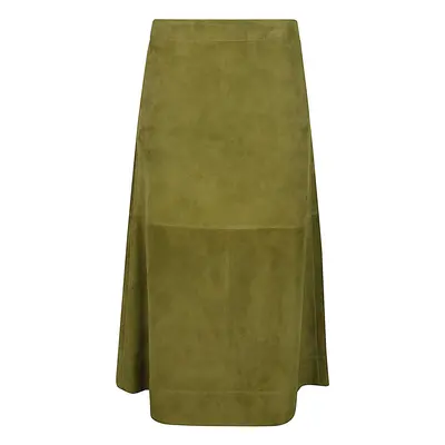 BOTTEGA VENETA - Suede Leather Midi Skirt