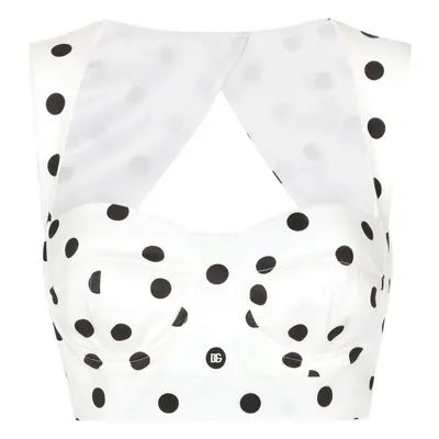 DOLCE & GABBANA - Dots Print Cotton Top