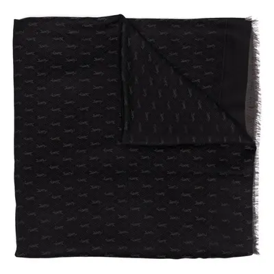 SAINT LAURENT - Allover Logo Wool Scarf