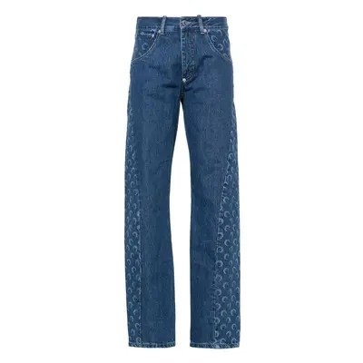 MARINE SERRE - Moon Print Denim Jeans