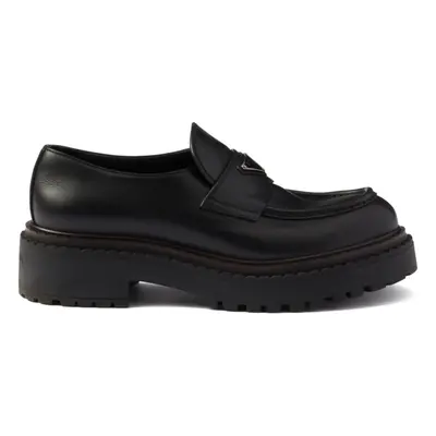 PRADA - Logo Leather Loafers