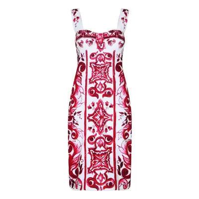 DOLCE & GABBANA - Maiolica Printed Tubino Dress