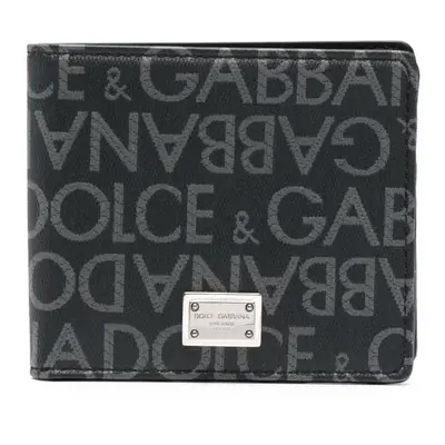 DOLCE & GABBANA - Allover Logo Bifold Wallet