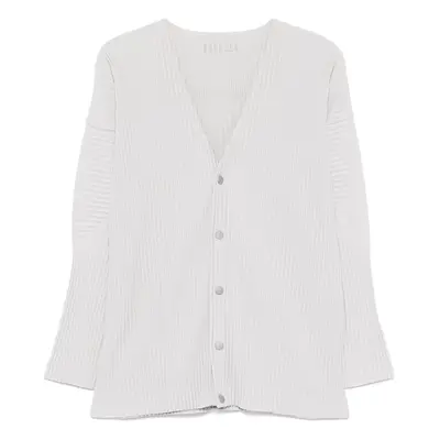 HOMME PLISSE' ISSEY MIYAKE - Pleated V-necked Cardigan