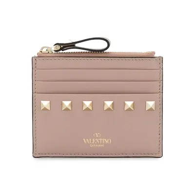 VALENTINO GARAVANI - Rockstud Leather Card Case