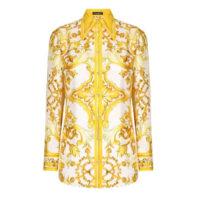 DOLCE & GABBANA - Maiolica Print Silk Shirt