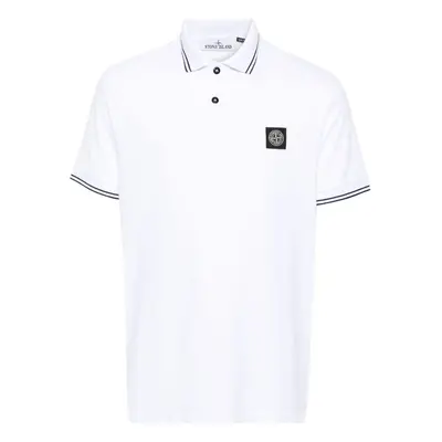 STONE ISLAND - Logo Cotton Polo Shirt