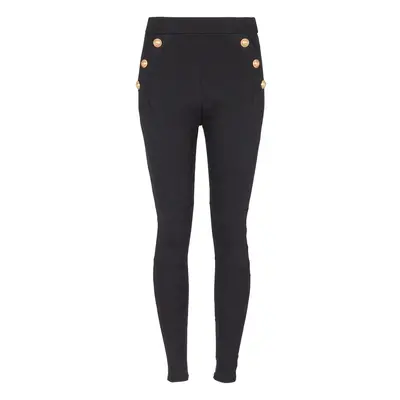 BALMAIN - Cotton Blend Buttoned Leggings