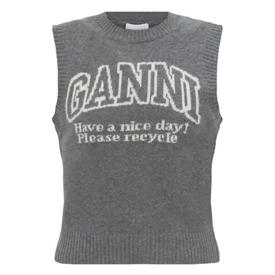 GANNI - Logo Wool Vest