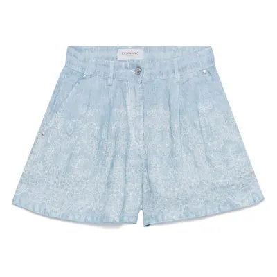 ERMANNO - Printed Linen Shorts