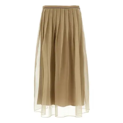 BRUNELLO CUCINELLI - Silk Long Skirt