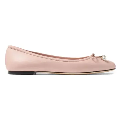 JIMMY CHOO - Elme Flat Leather Ballet Flats