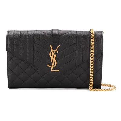 SAINT LAURENT - Cassandre Leather Wallet On Chain