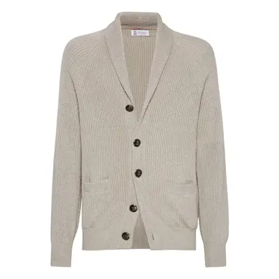 BRUNELLO CUCINELLI - Cotton V-necked Cardigan