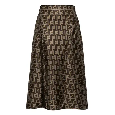 FENDI - Ff Silk Midi Skirt