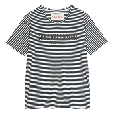 VALENTINO - Chez Valentino Cotton And Linen T-shirt