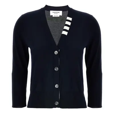 THOM BROWNE - 4bar Cotton Cardigan