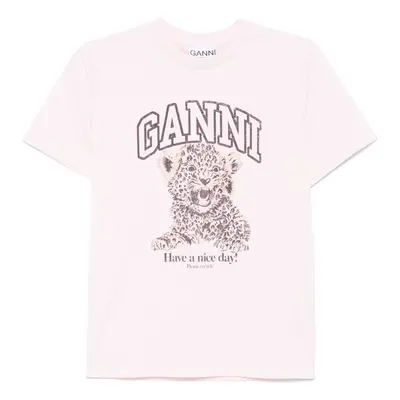 GANNI - Leopard Print Cotton T-shirt