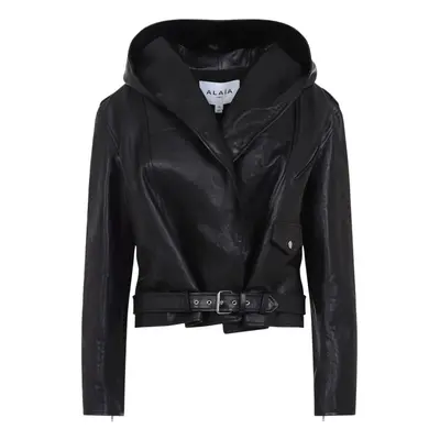 ALAÏA - Leather Hooded Jacket