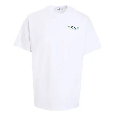 MSGM - Cotton T-shirt With Logo