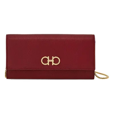 FERRAGAMO - Gancini Leather Wallet On Chain