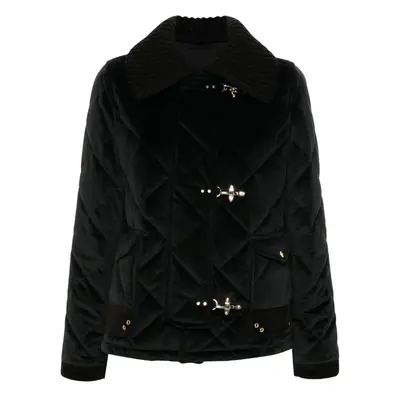 FAY - 3ganci Quilted Velvet Jacket