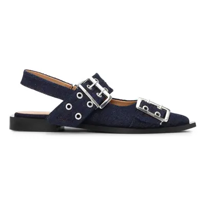 GANNI - Denim Slingback Ballets