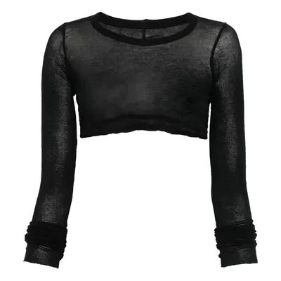 RICK OWENS - Organic Cotton Cropped Top