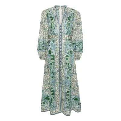 ZIMMERMANN - Paisley Print Linen Midi Dress