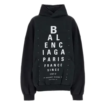 BALENCIAGA - Optical Cotton Hoodie