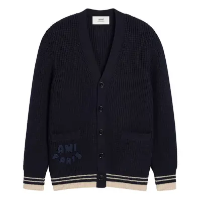 AMI PARIS - Wool V-necked Cardigan