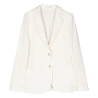 CIRCOLO - Linen And Cotton Blend Single-breasted Jacket